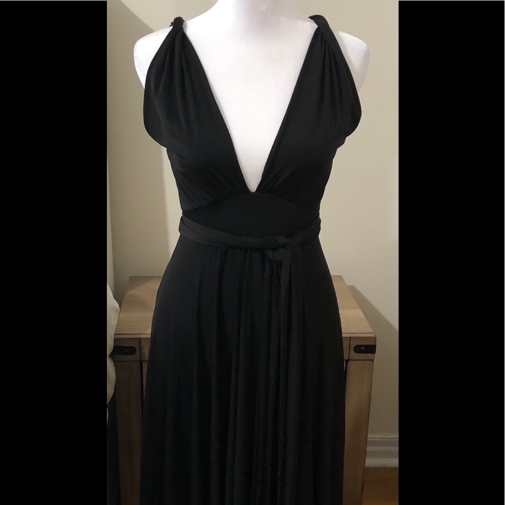 Black convertible multi wrap maxi dress beautiful